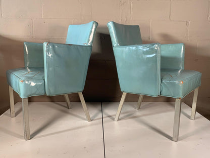 Pair of Unusual Armchairs from S.S. United States Ocean Liner