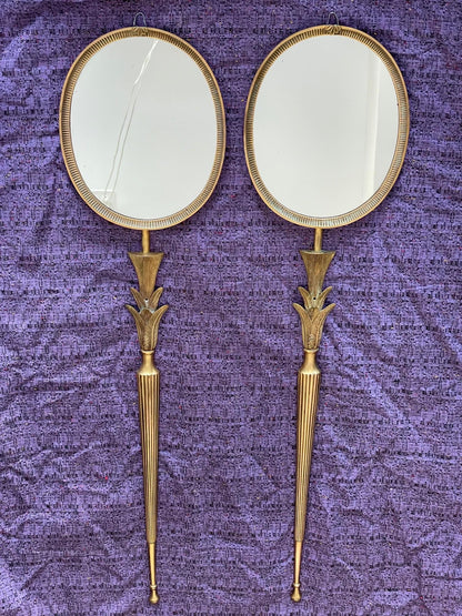 Pair of French Art Deco Mirrors/Sconces