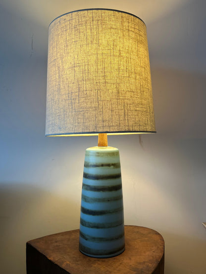 Jane and Gordon Martz Ceramic Table Lamp With Stripes