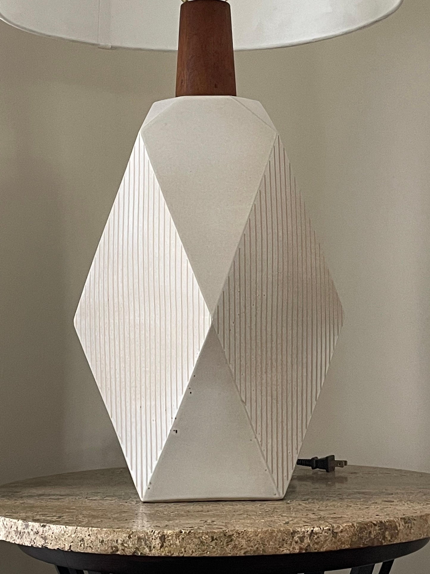 Rare Geometric Martz Table Lamp by Jane and Gordon Martz