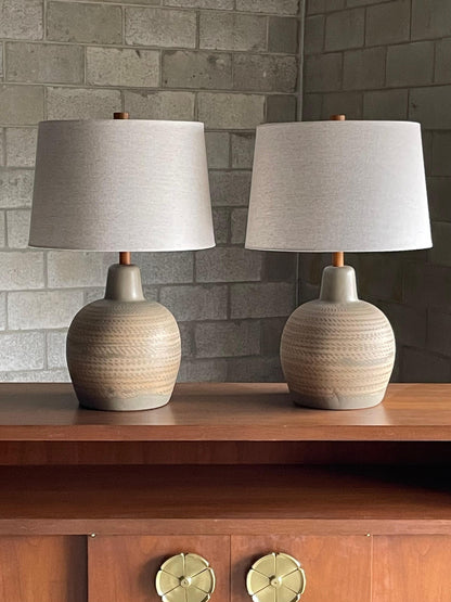 Jane and Gordon Martz Ceramic Table Lamps, a Pair