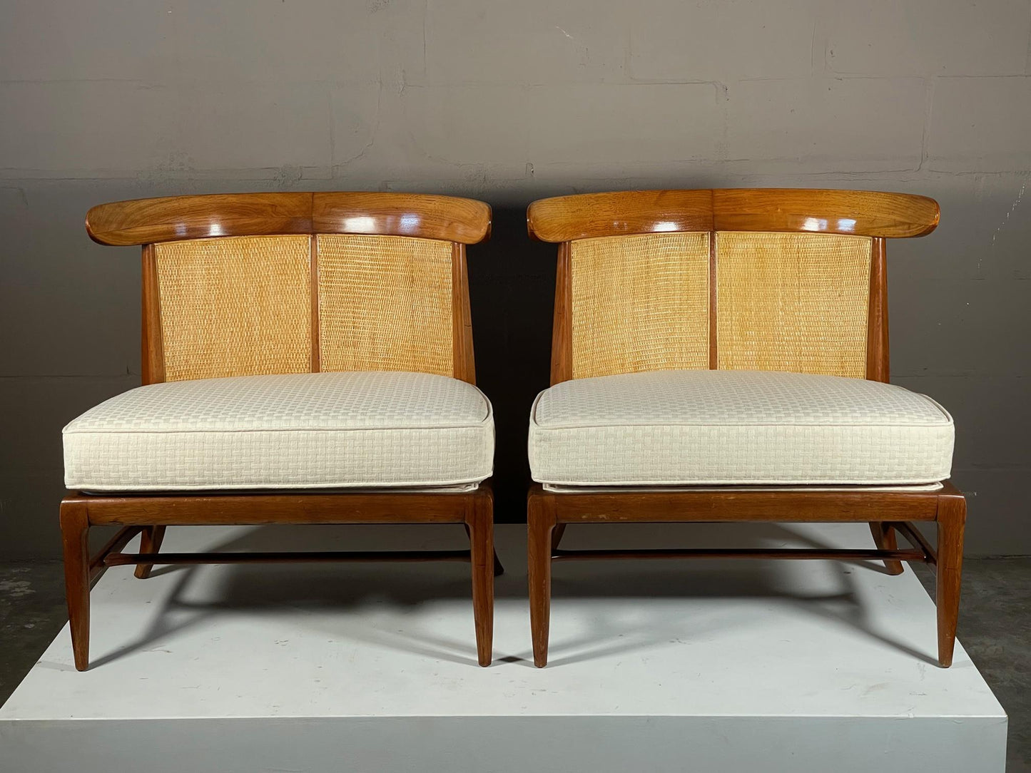 Pair of Tomlinson "Sophisticate" Slipper Chairs