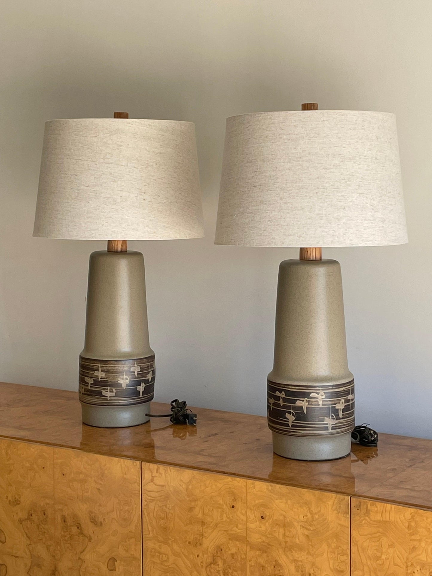 Jane and Gordon Martz Pair of Ceramic Table Lamps