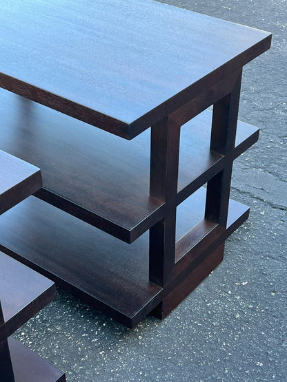 A Pair of Dunbar Three Tier Occasional Tables