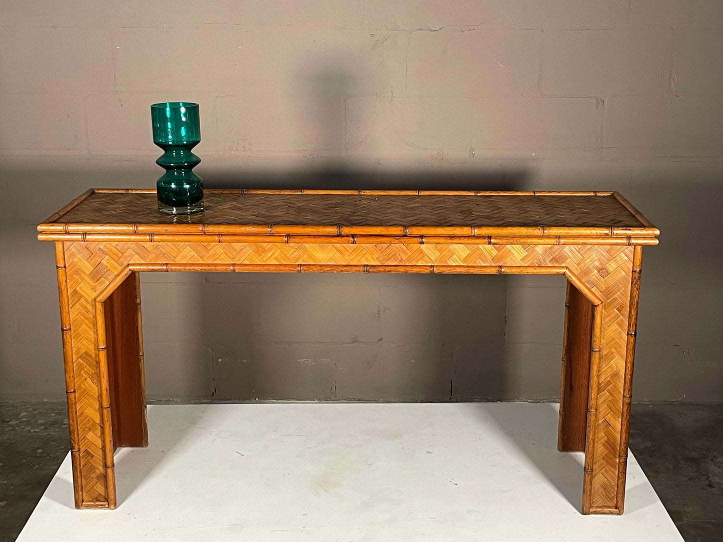 Unusual Bamboo Console Table