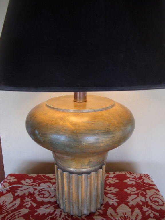 A James Mont Gold Leaf Decorated Lamp