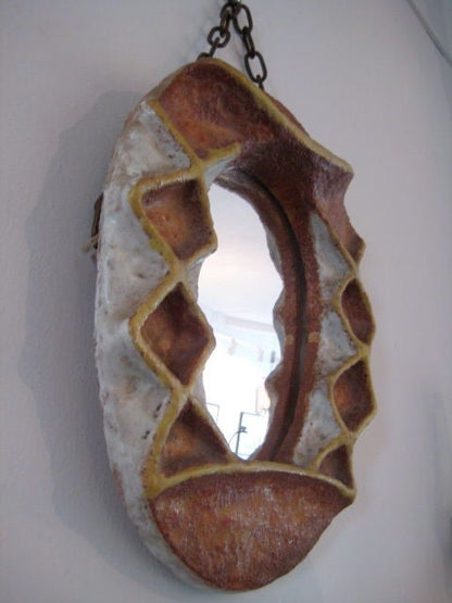 A Ceramic Mirror by Isabelle Ferlay Vallauris