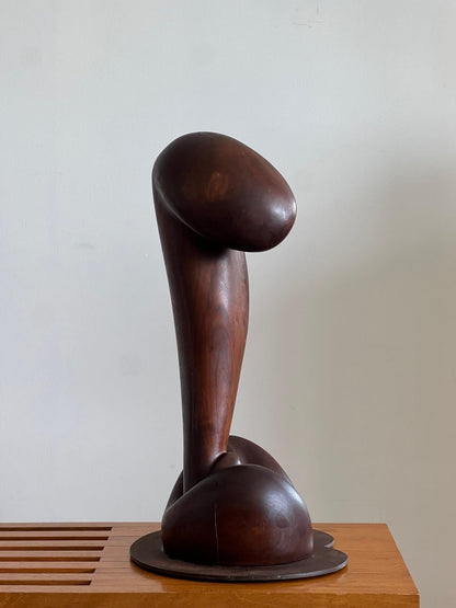 Figurative Walnut Sculpture