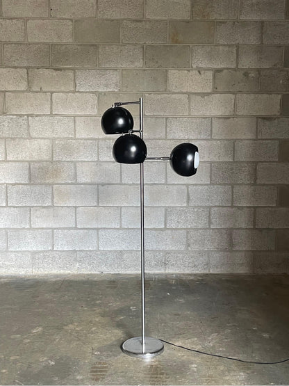 Koch and Lowy Three Arm, Triennale Style, Floor Lamp