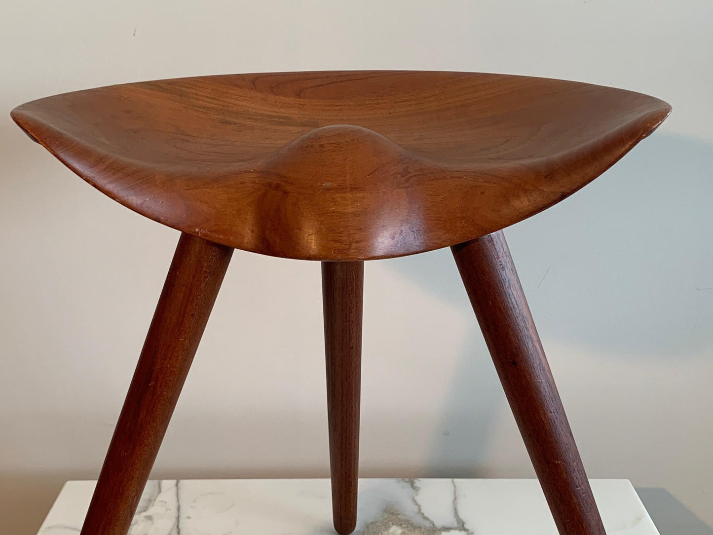 Mogens Lassen Teak Stool for K. Thomsen, Denmark