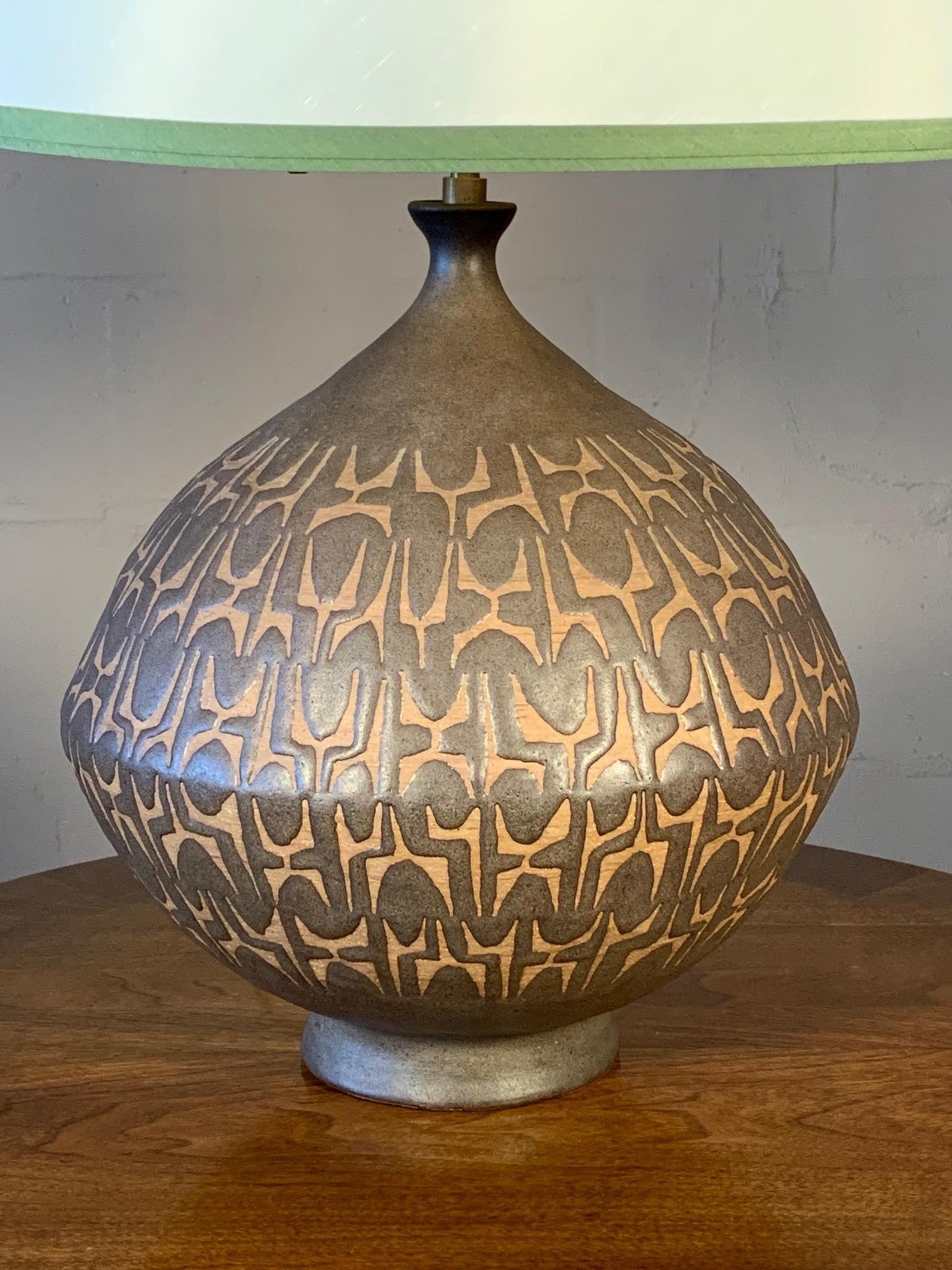 Monumental Clyde Burt Ceramic Lamp