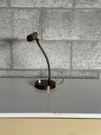 1940s Swedish Modern Brass Desk or Banker/ Table Lamp by Asea