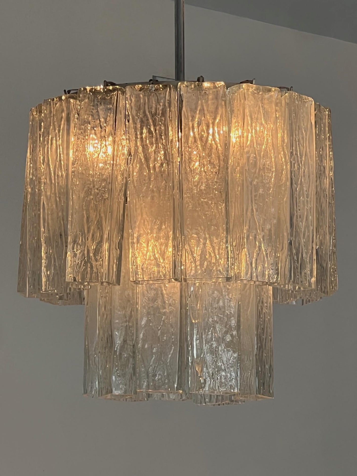 Italian Vintage 1970's Chandelier Murano Venini