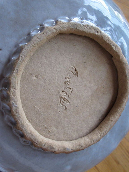 A Large Decorated Ceramic Bowl By Marguerite Antell