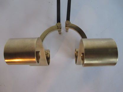 A Pair of Decorative Brass Scroll Andirons