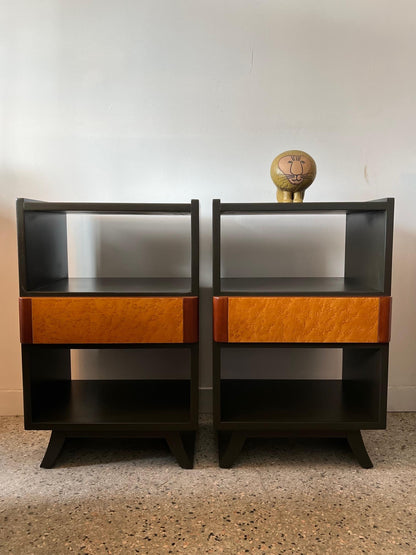 Pair of Elegant Nightstands by Rway Art Deco 1940's