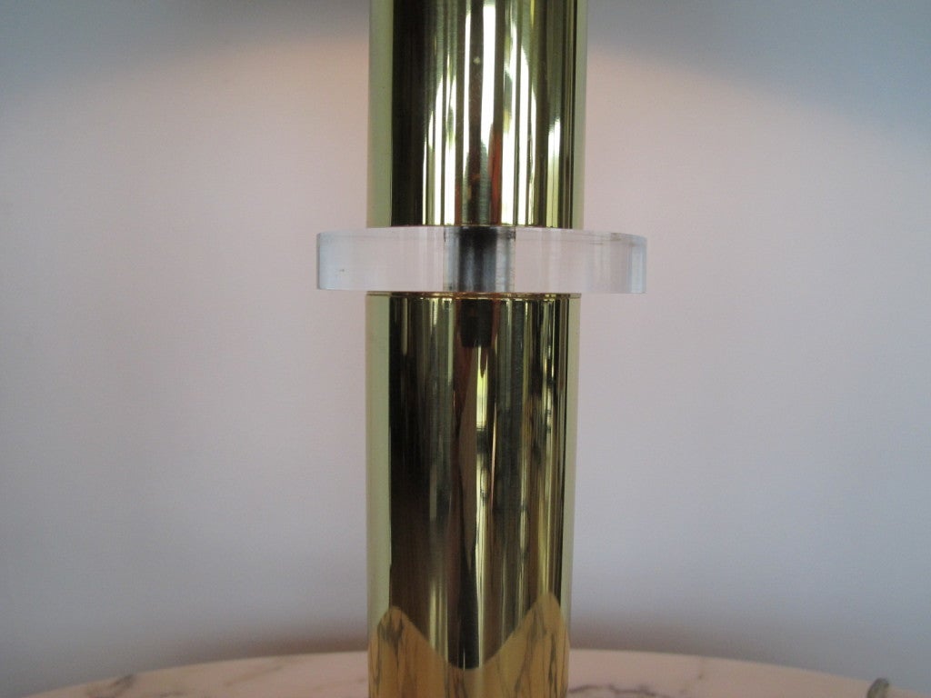 A Brass and Lucite Lamp By Frederick Cooper
