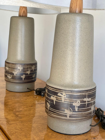 Jane and Gordon Martz Pair of Ceramic Table Lamps