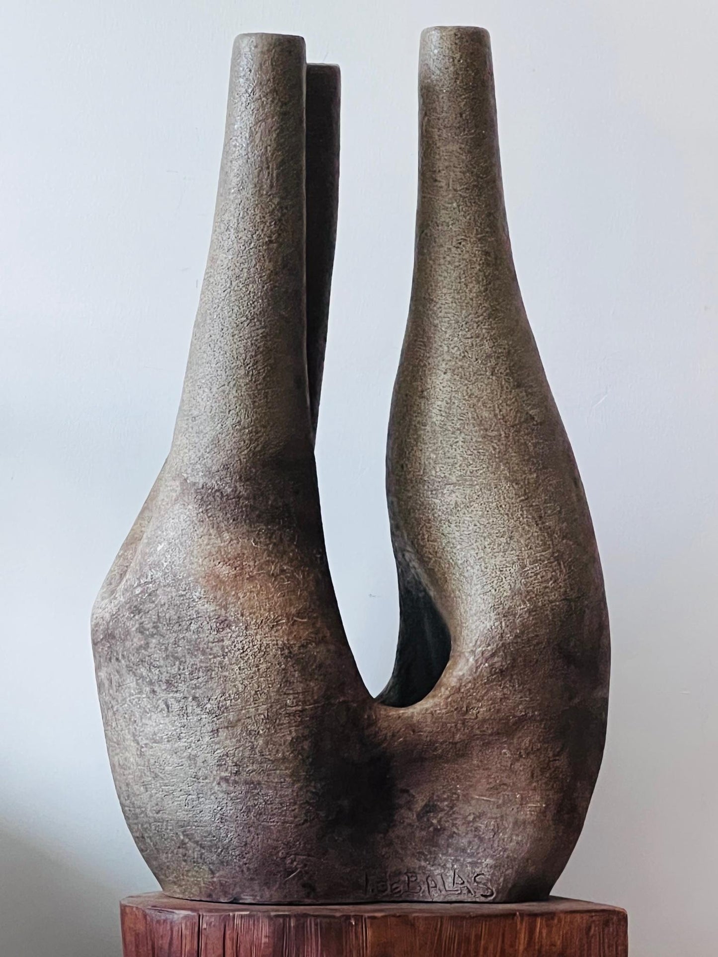 Large Scale Stoneware Vessel By Ildiko De Balas