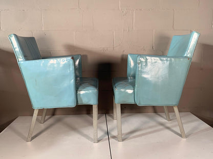 Pair of Unusual Armchairs from S.S. United States Ocean Liner