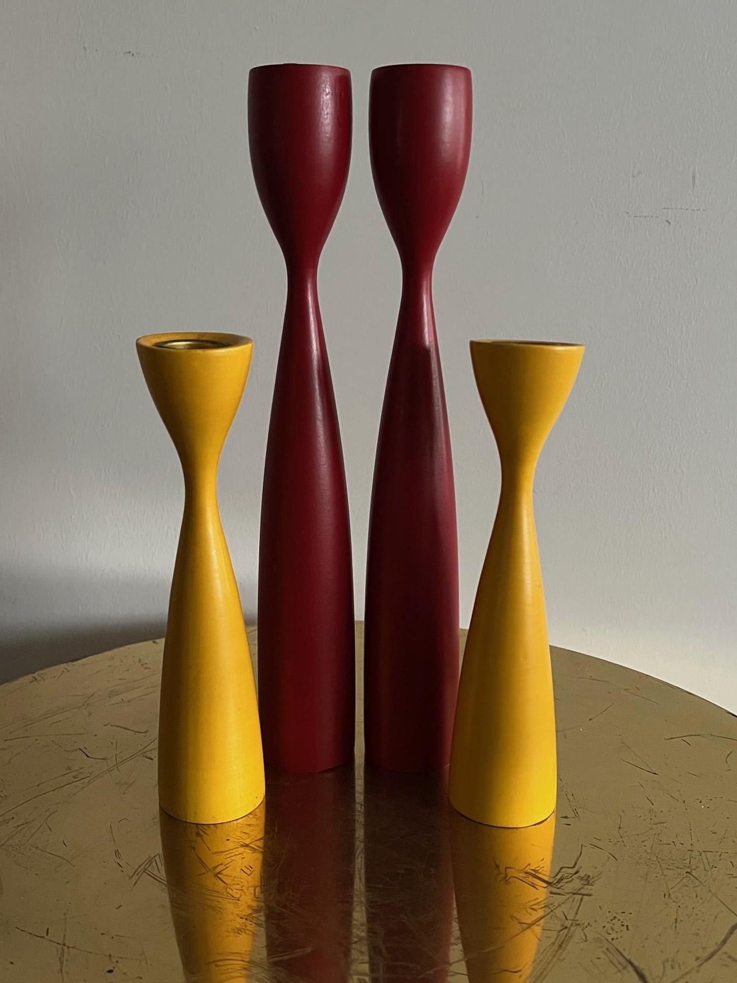 Set of Colorful Danish Candlesticks