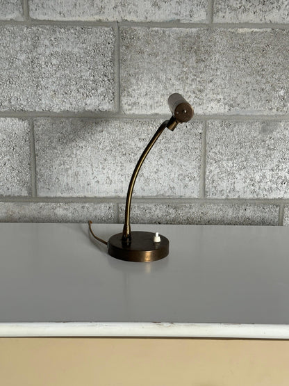 1940s Swedish Modern Brass Desk or Banker/ Table Lamp by Asea