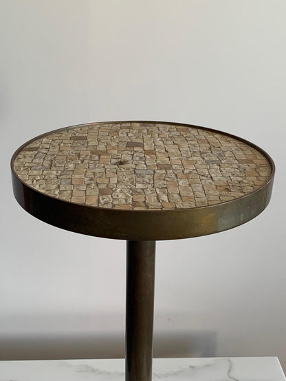 Minimalist Bronze Table with Tile Top