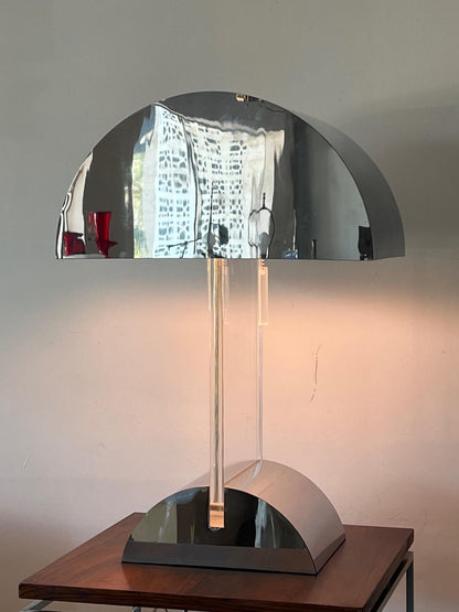 George Kovacs Lucite And Chrome Table Lamp ca' 1970's