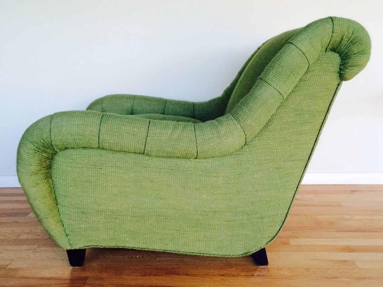 Rare James Mont Upholstered Lounge Chair