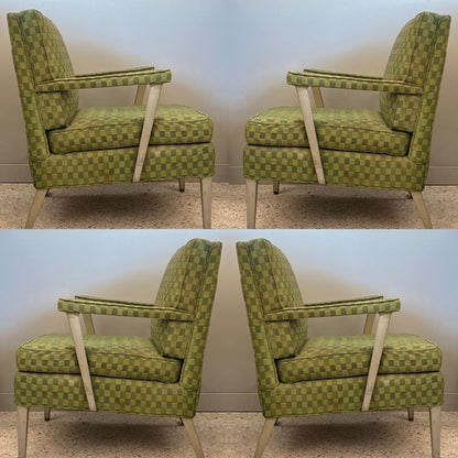 Pair of SS United States First Class Cabin Upholstered Arm Chairs