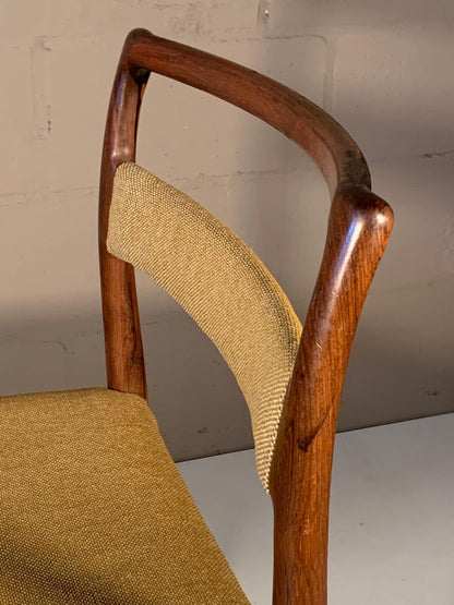 Set of Four Dining Chairs by Kai Kristiansen in Brazilian Rosewood