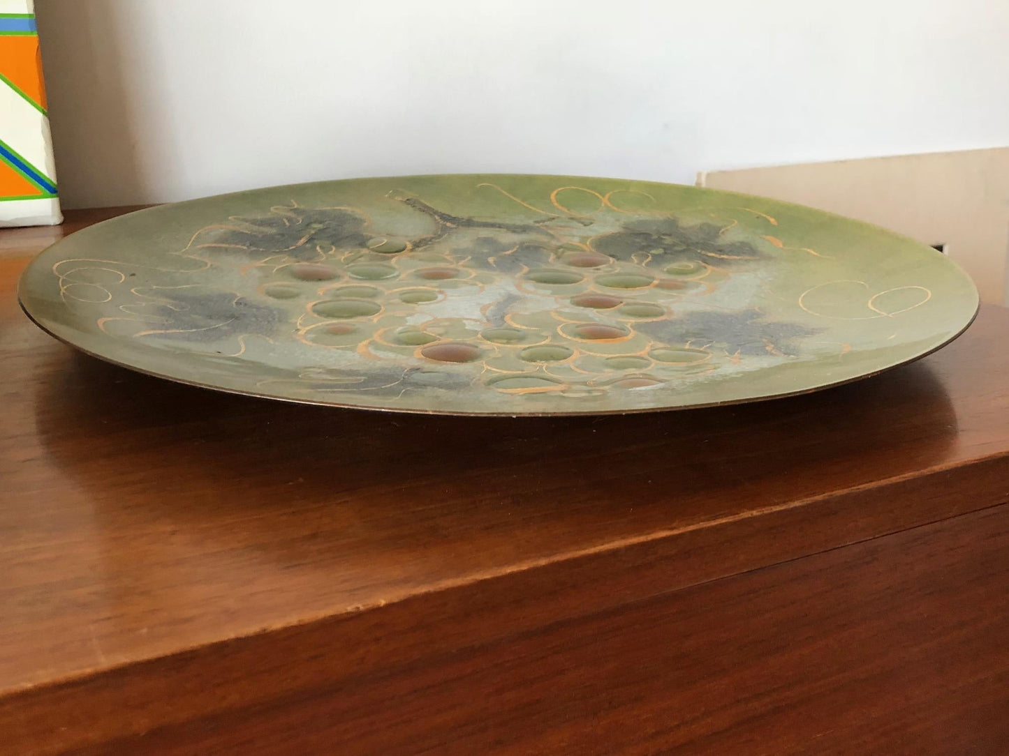 Large Sascha Brastoff Enamel Charger