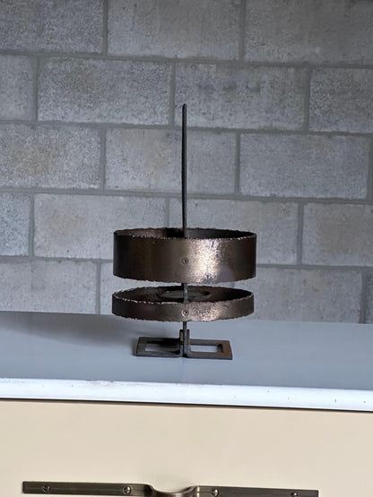 Poul Havgaard Brutalist Candle Holder in Iron and Steel