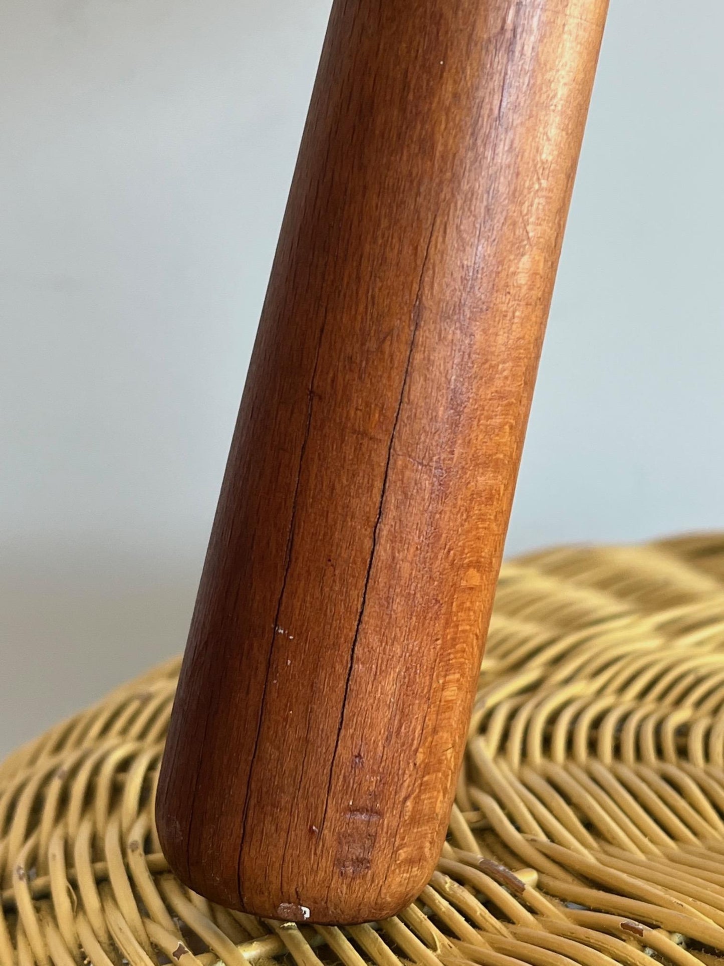 Two Vintage Wicker Stools