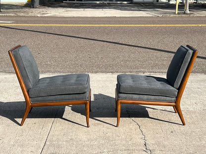 A Pair of T.H. Robsjohn-Gibbings Classic Slipper Chairs