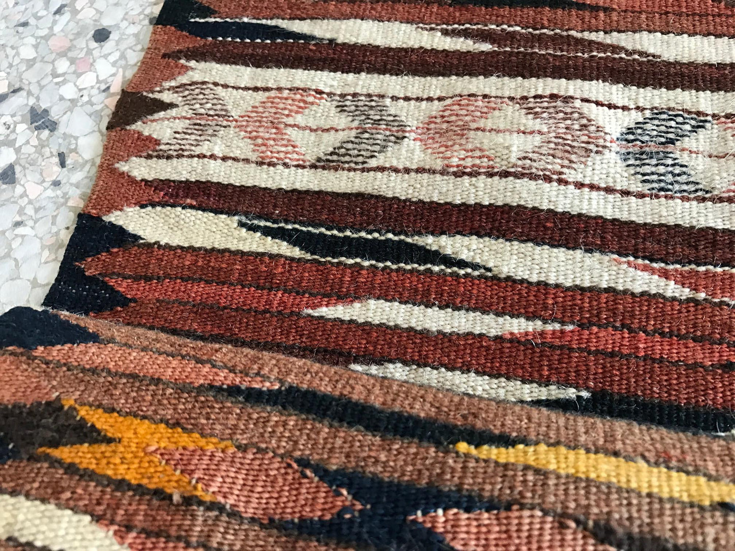 Antique Flat Woven Turkish Kilim Rug