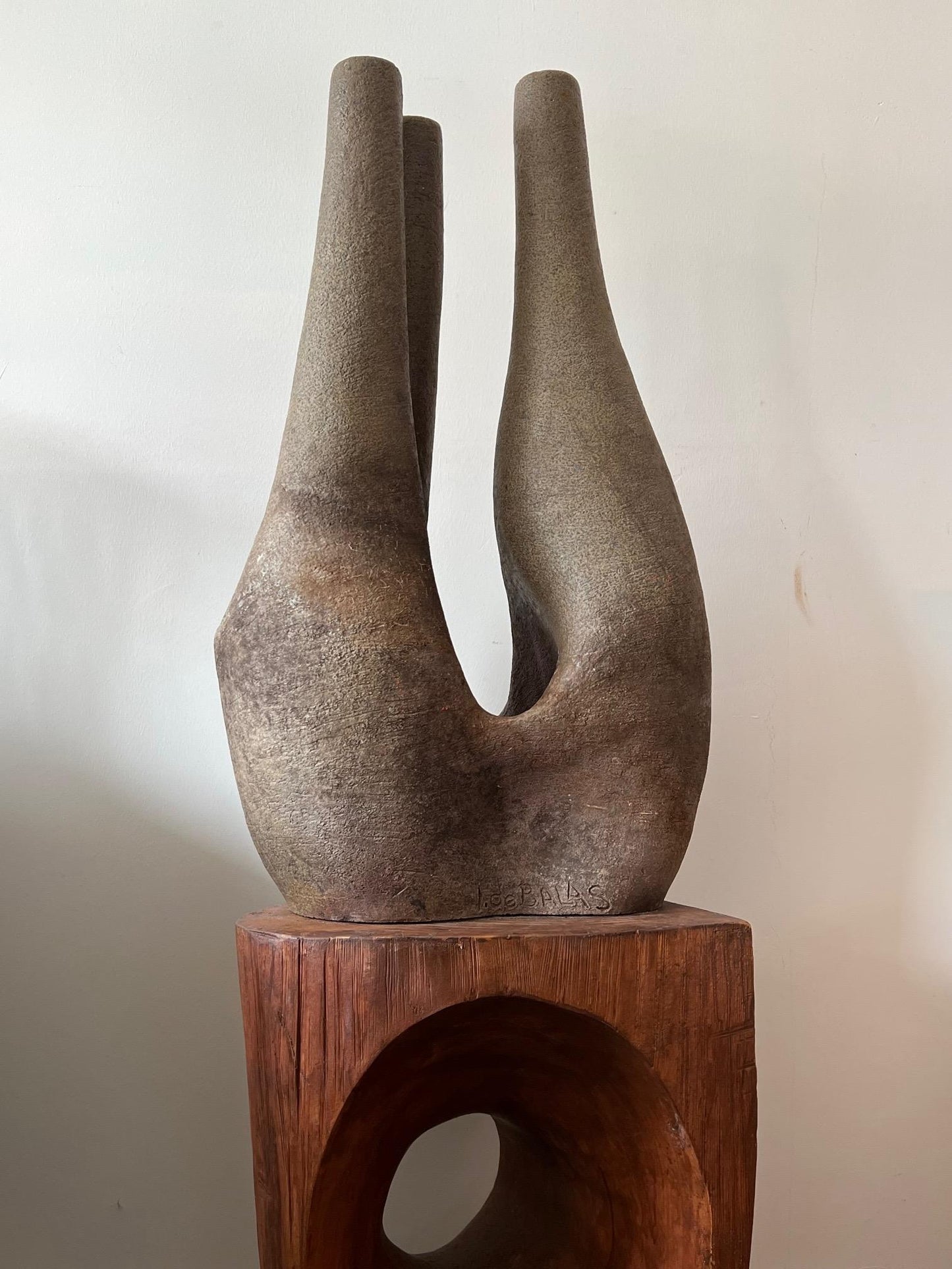 Large Scale Stoneware Vessel By Ildiko De Balas