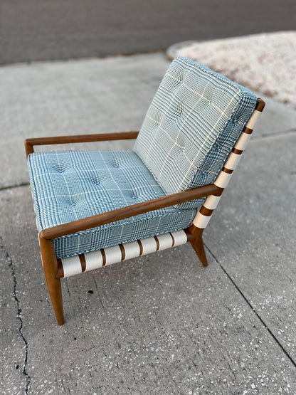 A Pair Of T.H.Robsjohn-Gibbings Strap Lounge Chairs Vintage 1950's