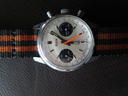 1960s Elgin Steel Chronograph Panda Dial