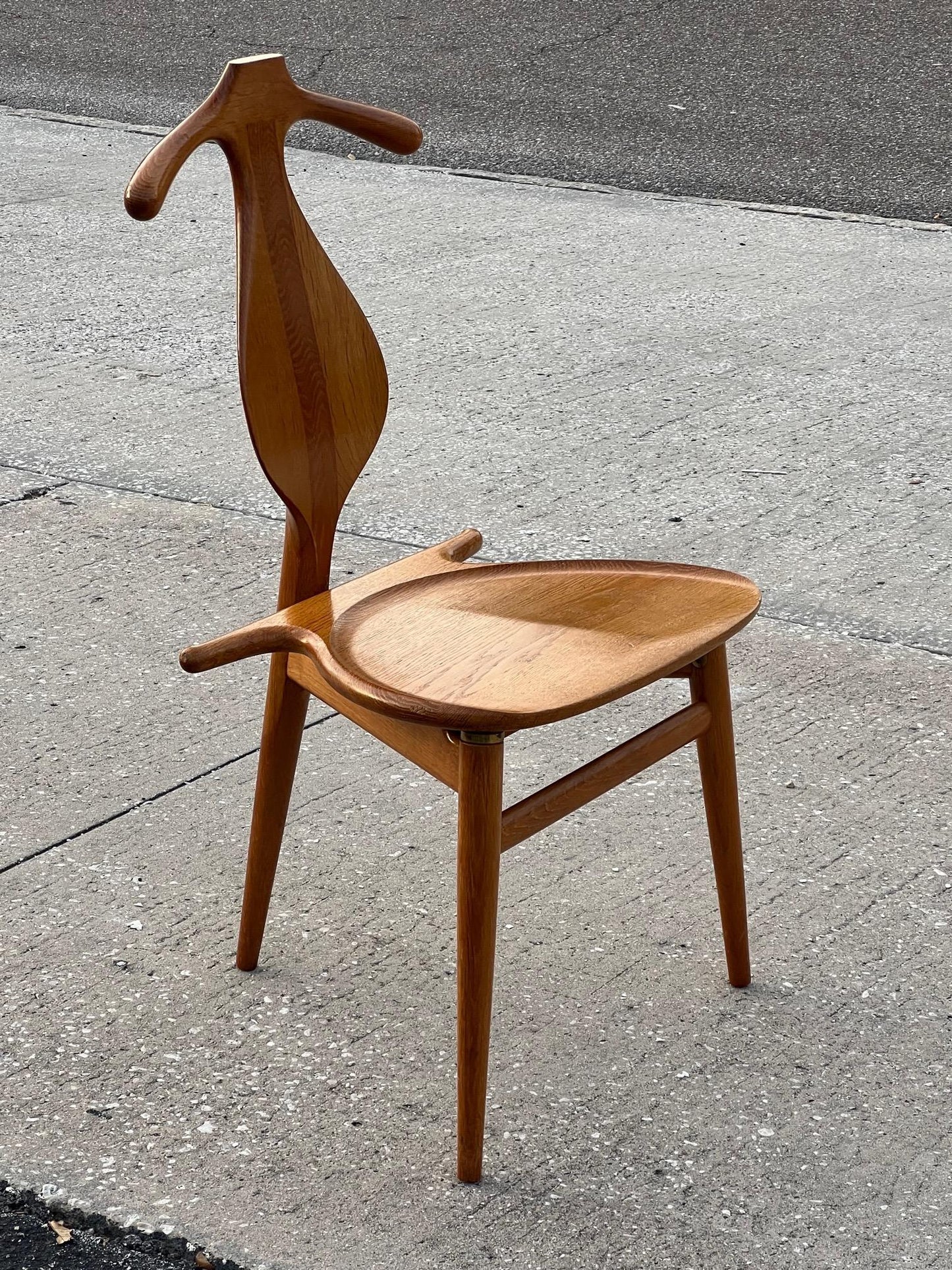 A Vintage Hans Wegner Oak Valet Chair By Johannes Hansen