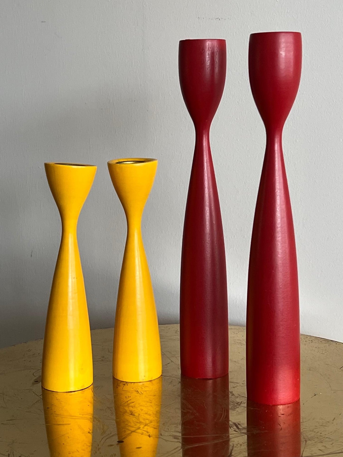 Set of Colorful Danish Candlesticks