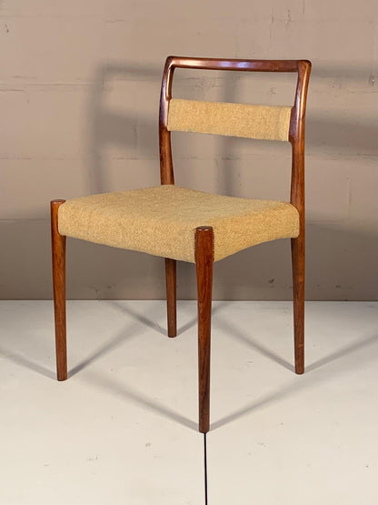 Set of Four Dining Chairs by Kai Kristiansen in Brazilian Rosewood