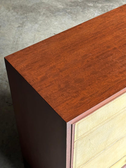 Tommi Parzinger for Charak Modern Leather Front Chest of Drawers