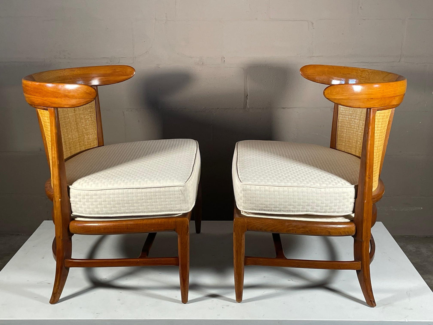 Pair of Tomlinson "Sophisticate" Slipper Chairs