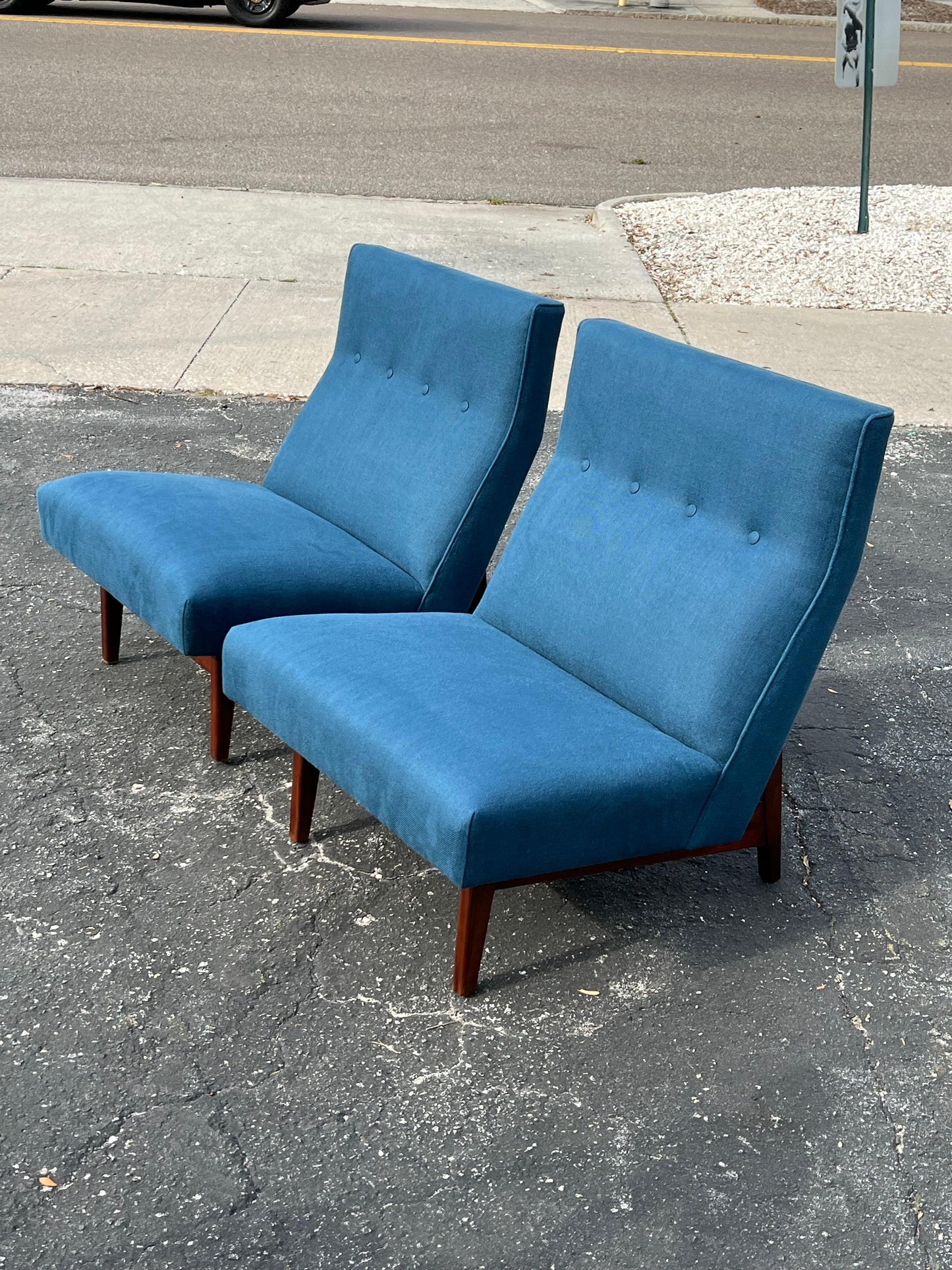 Vintage Classic Armless Chairs by Jens Risom, 1950's