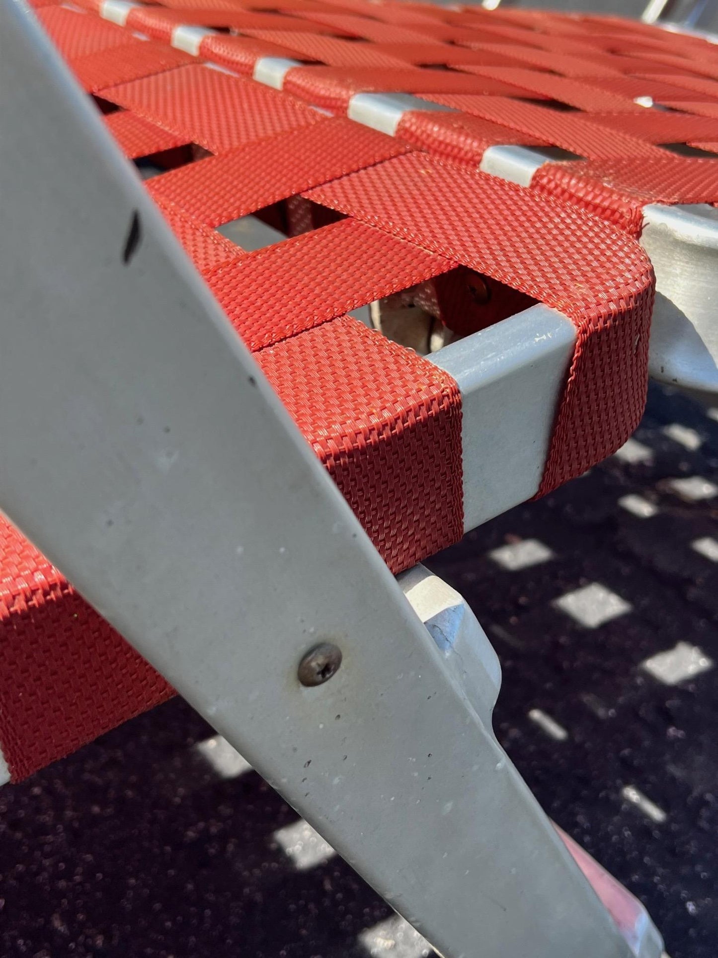 A Pair of Aluminum Folding Chaise Lounges from SS United States Luxury Ship