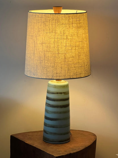 Jane and Gordon Martz Ceramic Table Lamp With Stripes