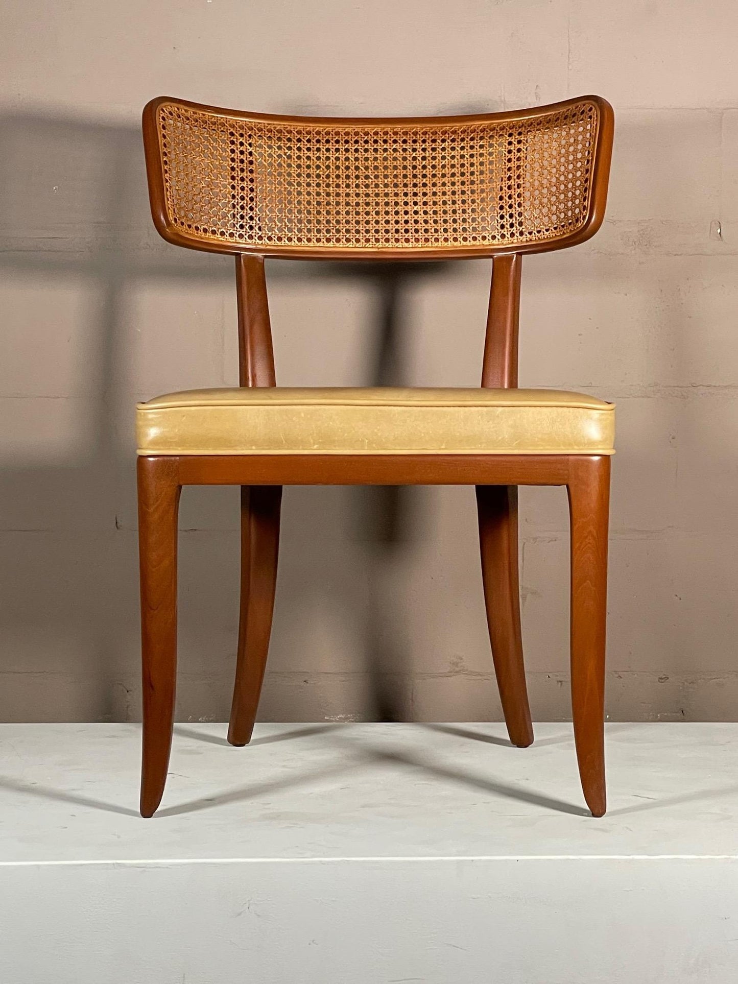 Set of Eight Caned Back Dunbar Dining Chairs