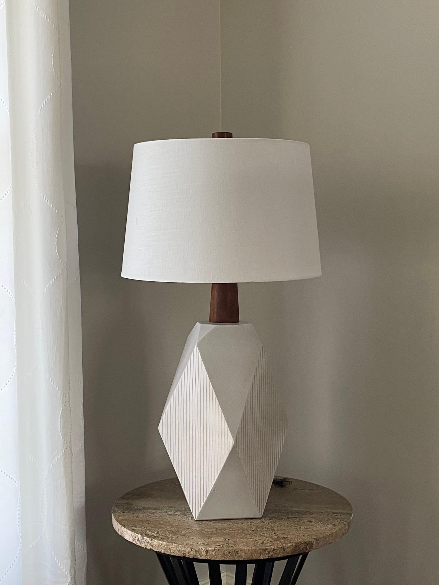 Rare Geometric Martz Table Lamp by Jane and Gordon Martz