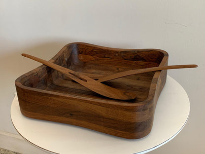 Large Rosewood Serving Set by Laurids Lonborg, Denmark